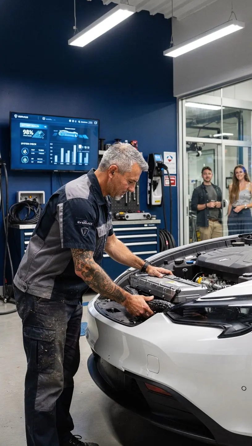 Elektrisches Prüfgerät zeigt detaillierte Diagnosewerte für Fahrzeugbatterien in Echtzeit.